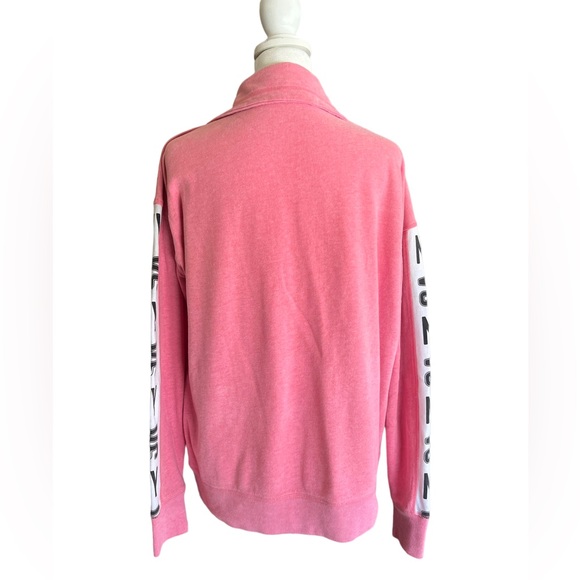 VICTORIA’S SECRET Wings Collection 1/4 Zip Pink Sweatshirt Size Small NY VS - Picture 5 of 13